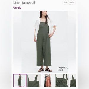 Uniqlo linen jumpsuit or overalls. Brand new